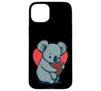 Carino Koala Bear Holding Heart Kawaii Koala Cuore Custodia per iPhone 15 Plus