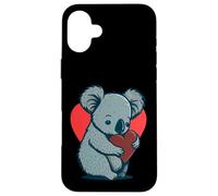Carino Koala Bear Holding Heart Kawaii Koala Cuore Custodia per iPhone 16 Plus