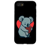 Carino Koala Bear Holding Heart Kawaii Koala Cuore Custodia per iPhone SE (2020) / 7/8