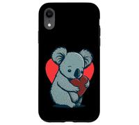 Carino Koala Bear Holding Heart Kawaii Koala Cuore Custodia per iPhone XR