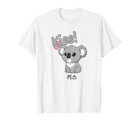 Carino Koala Kissing Face Baby Koala Love Hearts Maglietta
