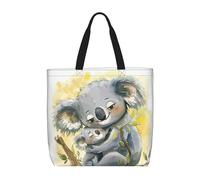 Carino Koala mamma e bambino stampa moda con zip borsa a tracolla borsa casual borsa shopper per lavoro viaggio