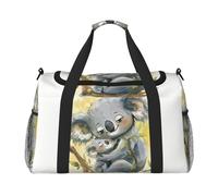 Carino Koala Mom Stampa funzionale Borsa da viaggio Ample Space Travel Bag Pieghevole Carry On Tote per Weekender