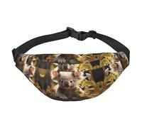Carino Koala Pianta Grande Moda Crossbody Marsupio Viaggio Casual Ragazzi Marsupio Adatto per Sport, Corsa, Ciclismo, Viaggi, Pesca