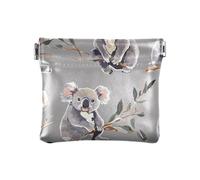 Carino Koala PU pelle cambiamento borsa conveniente chiusura portafoglio porta carte per ragazze signore borsa, V, 4.33"(L) x 3.74"(W) x 0.39"(H), classico