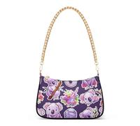 Carino Koala Viola Casual Hobo Borsa Delle Donne Del Progettista Della Borsa Divertente Una Spalla Borse Chiusura Con Cerniera