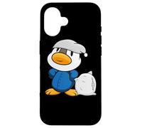 Carino l'anatroccolo con cuscino e pigiama Custodia per iPhone 16