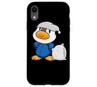 Carino l'anatroccolo con cuscino e pigiama Custodia per iPhone XR