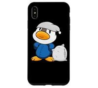 Carino l'anatroccolo con cuscino e pigiama Custodia per iPhone XS Max