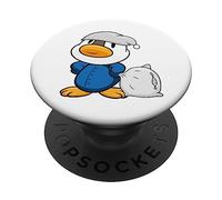 Carino l'anatroccolo con cuscino e pigiama PopSockets PopGrip Adesivo