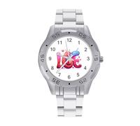 Carino Land Slug Love Orologi da uomo in acciaio inox cinturino analogico al quarzo orologio da polso business, Stile:, regular, Bracciale