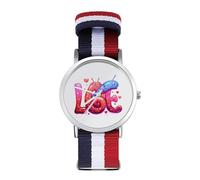 Carino Land Slug Love orologio sportivo per uomo donna cinturino in nylon orologio da polso analogico al quarzo, Stile:, regular, Cinturino