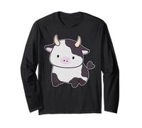 Carino Latte Mucca Toro Con Corna Adorabile Bovino Fattoria Animale Maglia a Manica