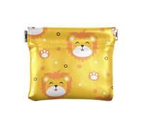 Carino Leone Cartoon Modello Delle Donne PU Cuoio Coin Purse Carino Trucco Borsa Cambiare Borsa per le, Simpatico motivo a cartoni animati, 1 Size, Accessorio da viaggio