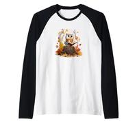 Carino Libro Amare Owl in Autunno Foresta Costume Maglia con Maniche Raglan
