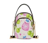 Carino Light Red Bag Green Fruit trendy trapuntato borse a tracolla con multi tasche borsa a mano per le donne per la festa della mamma