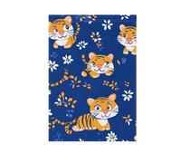 Carino Little Blue Tigers Bandiere esterne blu per giardino felice anno nuovo banner per Yard decorazione 28x40 double sided