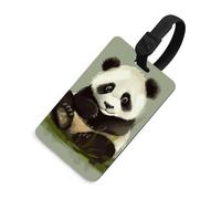Carino Little Panda Etichette per bagagli Porta carte per bagagli per valigie con scudo per la privacy Borsa da viaggio con nome Tag per uomini e donne borsa zaino nero stile