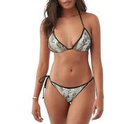 Carino Llama 2 Stampa Leggero Bikini Costume Da Bagno Due Pezzi Costume Da Bagno Beachwear Piscina Indossare Att, Nero , S