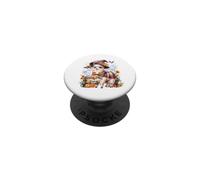 Carino Llama Strega Halloween Candy Spooky Fall PopSockets PopGrip Adesivo