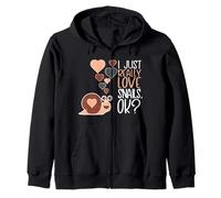 Carino Lumaca Amante I Really Love Lumache Felpa con Cappuccio