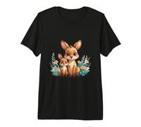 Carino Madre Canguro E Joey Animale Illustrazione Maglietta Premium