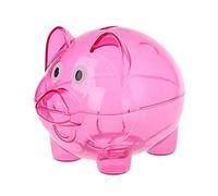 Carino maialino trasparente salvadanaio salvadanaio, riutilizzabile, in plastica, apribile da collezione, regalo per bambini, giocattolo economico e alla moda