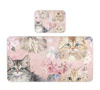 Carino Maine Coon Cats Oro Rosa Raffreddamento Baby Culla Materasso 71,1 x 132,1 cm Ultra Morbido Letto pad per Baby & Toddler
