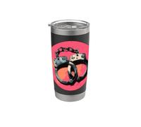 Carino Manette Costume Bicchiere termico in acciaio inox doppia parete