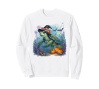Carino Marine Tartaruga Strega Halloween Subacquea Felpa