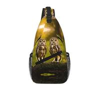 Carino Marrone Cartoon Gufi Crossbody Sling Bag Crossbody Spalla Borsa Petto Tracolla Tracolla Vita Fanny Pack Uomini Donne