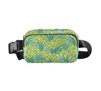 Carino marsupio a tracolla per donna d'affari vintage verde floreale carta da parati borsa da viaggio portafoglio da viaggio con cinturino regolabile resistente all'acqua per viaggi vacanze corsa