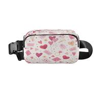 Carino marsupio a tracolla per donne e uomini, piccolo marsupio con cinghia regolabile per viaggi, palestra, lavoro, cuori, mazzi di fiori, palloncini, Mazzi di cuori Palloncini, Taglia unica, casual