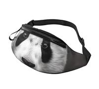 Carino marsupio bianco e nero con panda per uomo e donna, impermeabile, sportivo, alla moda, borsa a tracolla con cinturino regolabile, grande borsa a tracolla per viaggi ed escursioni