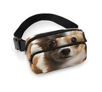 Carino marsupio con chihuahua per donne e uomini, marsupio regolabile casual per viaggi, sport, escursionismo, bianco, 20,1 x 13 cm, Bianco, 7.9x5.1inches