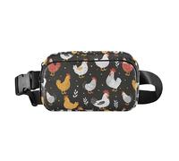 Carino marsupio domestico a forma di pollo, per donne e uomini, marsupio a tracolla con cinghia regolabile, per viaggi, allenamento, escursionismo, Multicolore, Taglia unica