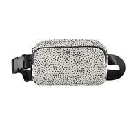 Carino marsupio moderno hipster a pois nero bianco donne uomini adolescenti impermeabile marsupio con cinghia regolabile per viaggi vacanze corsa, Modern Hipster Polka Dot Nero Bianco, 1 Size