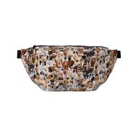 Carino marsupio per cani da compagnia, borsa a tracolla regolabile per uomini e donne per corsa, escursionismo, arrampicata, palestra, cyclette, ecc., Nero , Taglia unica