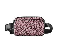 Carino Marsupio per donne, uomini, adolescenti, borsa a tracolla multiuso con tracolla regolabile, pelle di animale leopardato 21, 20,3 x 13,5 x 5,8 cm, retrò, Pelle animale leopardo 21, 8" x 5.3" x