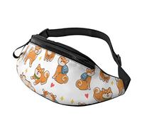 Carino marsupio Shiba Inu per uomo e donna, alla moda, regolabile, per viaggi, sport, passeggiate, Simpatico cane Shiba Inu., Taglia unica