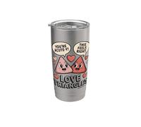 Carino Matematica Amore Triangoli Sei acuto Y Bicchiere termico in acciaio inox doppia parete