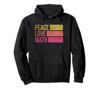Carino Matematica Insegnante Pace Amore Matematica Felpa con Cappuccio