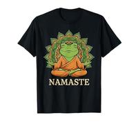 Carino meditando Rana Buddha Namaste Mandala Zen Mindfulness Maglietta