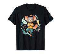 Carino Meditare Mouse Yoga Pose per Bambini Maglietta