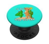 Carino Meerkat 4 ° compleanno nel mio deserto divertente di 4 anni PopSockets PopGrip Adesivo