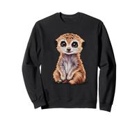 Carino Meerkat Illustrazione Animal Design Felpa