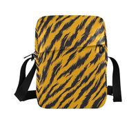 carino messenger bag borsa a tracolla Croos Body Borse tracolla regolabile per lavoro lavoro - Pelle di animale leopardo giallo nero