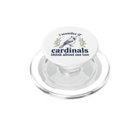 Carino, mi chiedo se i cardinali pensano anche a me Birding PopSockets PopGrip per MagSafe