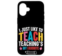Carino, mi piace solo insegnare - L'insegnamento divertente è il mio preferito Custodia per iPhone 16