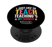 Carino, mi piace solo insegnare - L'insegnamento divertente è il mio preferito PopSockets PopGrip Adesivo